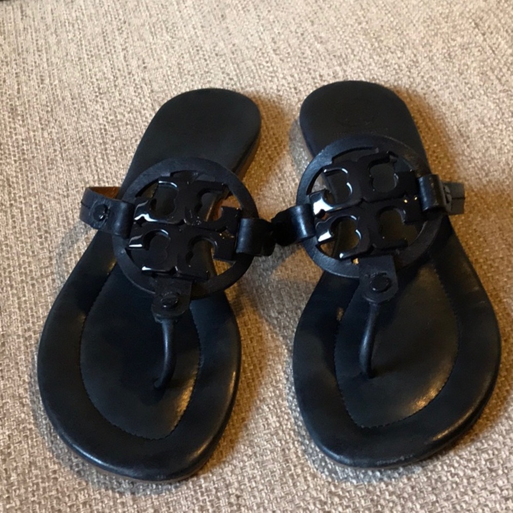 Navy blue Tory Burch Miller Sandals. Size 7 1/2